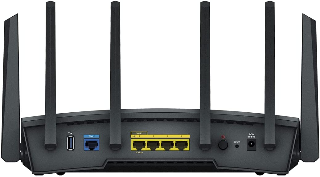 Synology RT6600ax ultra-fast &amp; secure wireless router for homes RT6600ax 802.11ax, Ethernet LAN (RJ-45) ports 5, external antenna*6