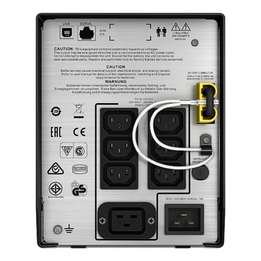 APC Smart-UPS C, Line Interactive, 2000VA, tower, 230V, 6*IEC C13+1*IEC C19 outlets, USB &amp; Serial communication, AVR, graphic LCD