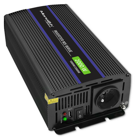 Qoltec Monolith voltage converter 2000 MS wave |12V to 230V | 1000/2000W | USB