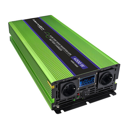Qoltec pure sine wave inverter Monolith | battery charger | UPS | 2000W | 4000W | 12V to 230V | LCD