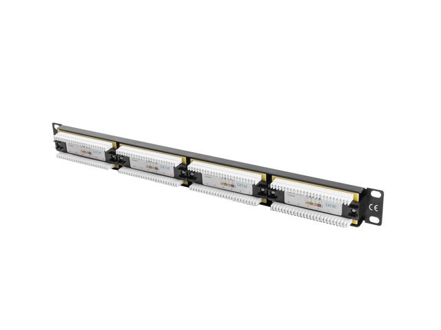 Lanberg patch panel 1U 19&quot;, 24 port Cat.5E UTP, black