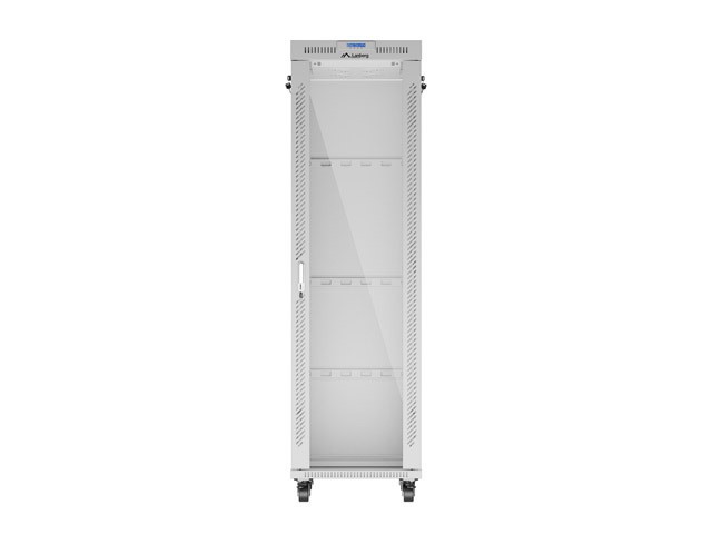 Lanberg 19&quot; v2 free-standing rack cabinet, 42U/600*800 with glass door (flat pack), grey