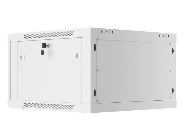 Lanberg 19&quot; wall-mount rack cabinet, 6U/600*600 with metal door (flat pack), grey