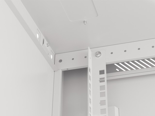 Lanberg 19&quot; wall-mount rack cabinet, 6U/600*600 with metal door (flat pack), grey