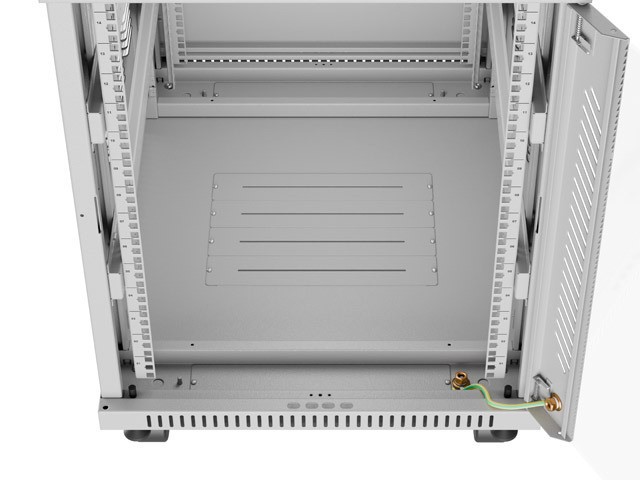 Lanberg 19&quot; v2 free-standing rack cabinet, 15U/600*800 with glass door (flat pack), LCD, grey