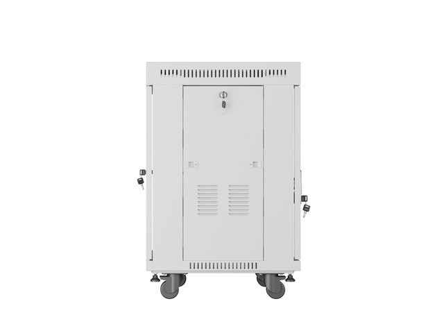 Lanberg 19&quot; v2 free-standing rack cabinet, 15U/600*600 with glass door (flat pack), LCD, grey