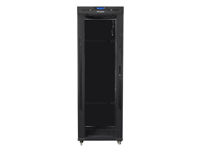 Lanberg 19&quot; v2 free-standing rack cabinet, 37U/600*800 with glass door (flat pack), LCD, black