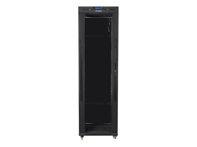 Lanberg 19&quot; v2 free-standing rack cabinet, 42U/600*1000 with glass door (flat pack), LCD, black