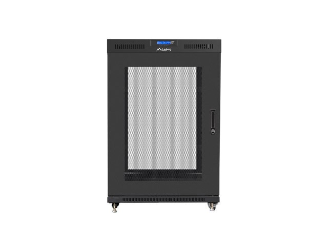 Lanberg 19&quot; v2 free-standing rack cabinet, 22U/800*1000 with mesh door (flat pack), LCD, black