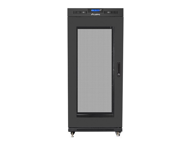 Lanberg 19&quot; v2 free-standing rack cabinet, 27U/600*600 with mesh door (flat pack), LCD, black