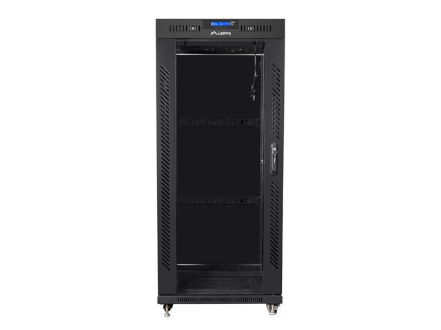 Lanberg 19&quot; free-standing rack cabinet, 27U/800*1200 with glass door (flat pack), LCD, black