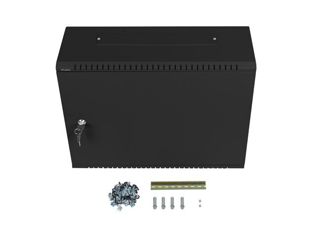 Lanberg 19&quot; wall-mount rack cabinet, 4U+3U/540*200, low profile (assembled), black
