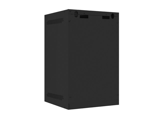 Lanberg 10&quot; wall-mount rack cabinet, 9U/280*310 with metal door (flat pack), black