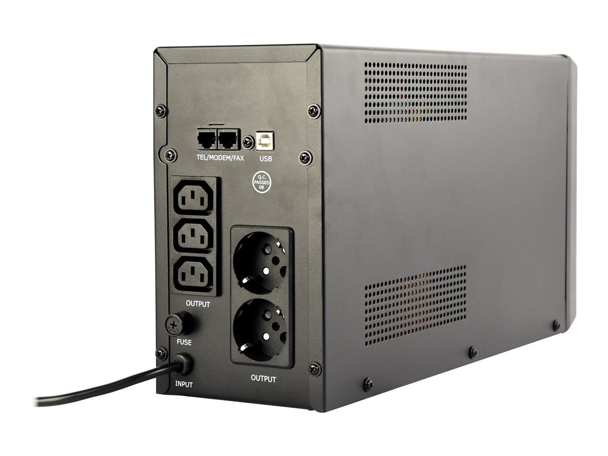 Energenie by Gembird line-interactive UPS 2000VA/1200W, 2*Schuko 3*IEC 230V out, USB, LCD display