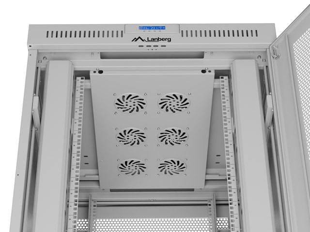 Lanberg 19&quot; free-standing rack cabinet 42U/800*1000 with mesh door, LCD, grey, flat pack