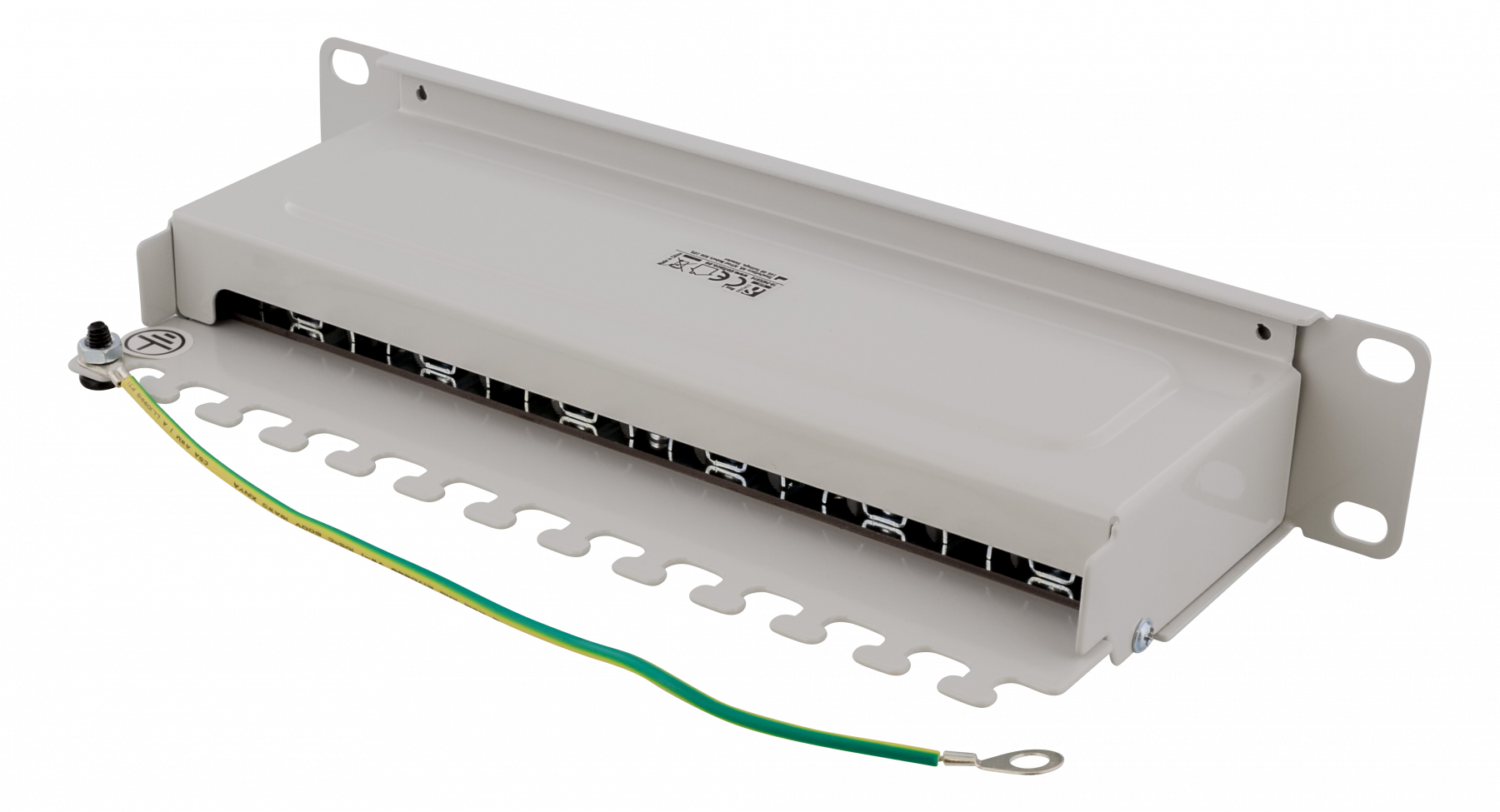 10&quot; patch panel, 12*RJ45, CAT6A, STP, 1U, 10GBPS, metal, hall