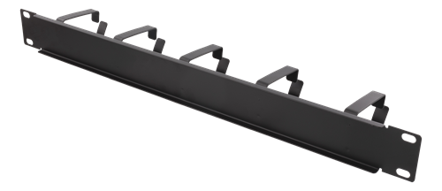 19&quot; 1U kaablisuunaja, 5 rõngaga, metall, must