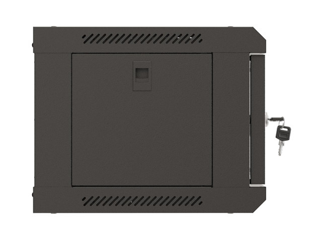 Lanberg wall-mounted assembled rack 19&quot; 4U/540*350mm with glass door, black