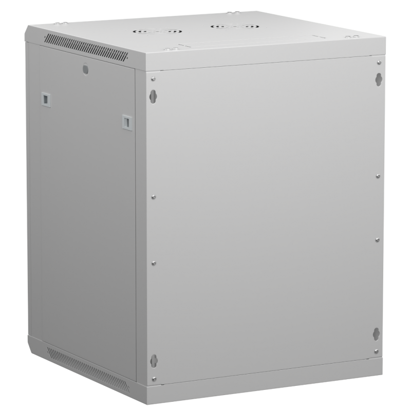 Netrack 19" wall-mount F-Line rack cabinet, 15U 600*600, glass door, gray, flat-pack