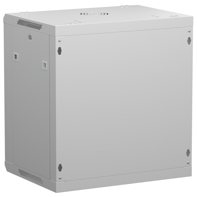 Netrack 19" wall-mount F-Line rack cabinet, 12U 600*450, glass door, gray, flat-pack