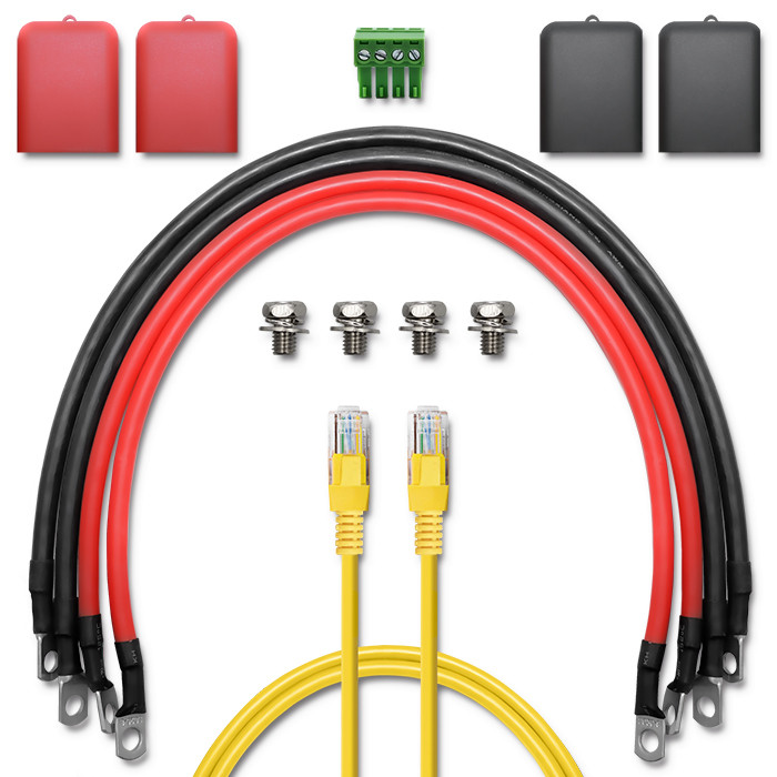 Qoltec stable LiFePO4 energy storage for rack, 5.12kWh, 51.2V, 100Ah, BMS, LCD