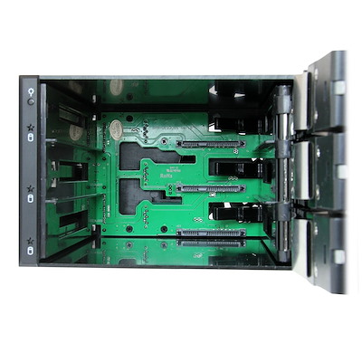 3 bay 3.5" SATA III/SAS II HDD aluminium trayless hot swap mobile rack backplane, 6Gbps, 2*5.25"