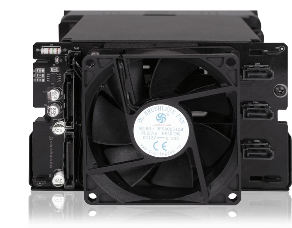 3 bay 3.5" SATA III 6Gbps/SAS III 12Gb/s HDD backplane, tray-less, 6Gbps, 2*5.25"