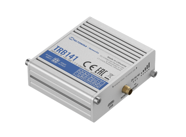Teltonika TRB141 industrial rugged GPIO LTE gateway