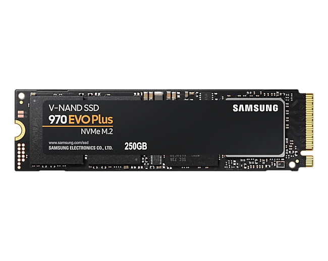 Samsung 970 EVO plus 250GB M.2 NVMe PCIe 3.0x4 SSD