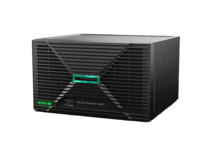 Hewlett-Packard Microserver G11 E-2434 3.4/4C, 1*32GB RAM, 2*4TB HDD SATA. 4LFF/4SFF-NHP VROC 4*1G Eth iLo6 180W