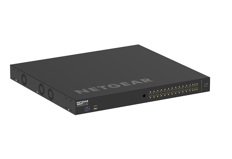 Netgear M4250-26G4XF-PoE+ AV over IP managed switch, 24*1G PoE+ (480W budget), 2*1G, 4*SFP+