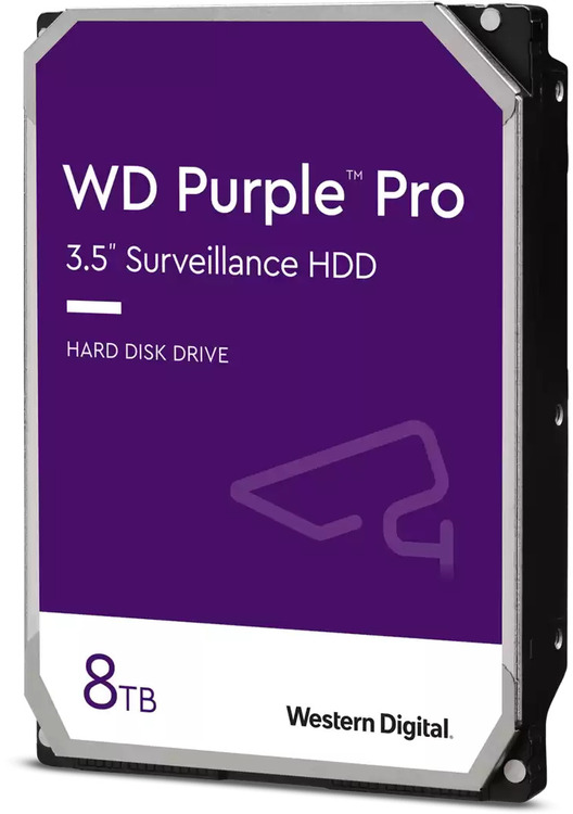 8TB Western Digital Purple Pro Surveillance internal HDD, SATA 6 Gb/s, 256MB cache, 3.5"