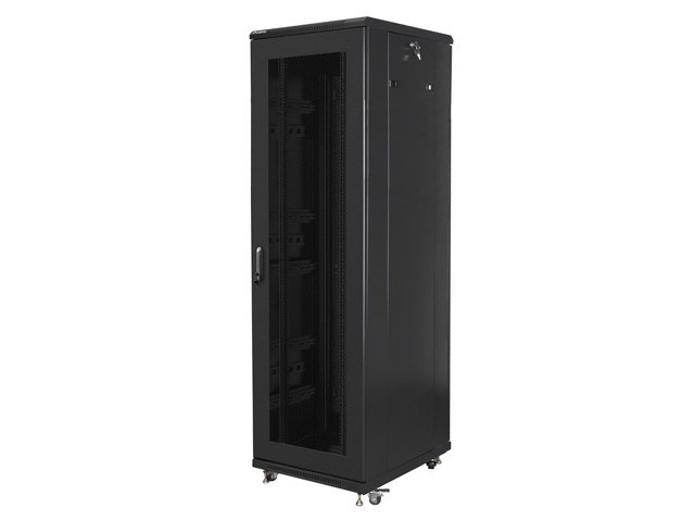 Lanberg rack cabinet 19" free-standing 42U/600*800 flat pack with mesh door, black