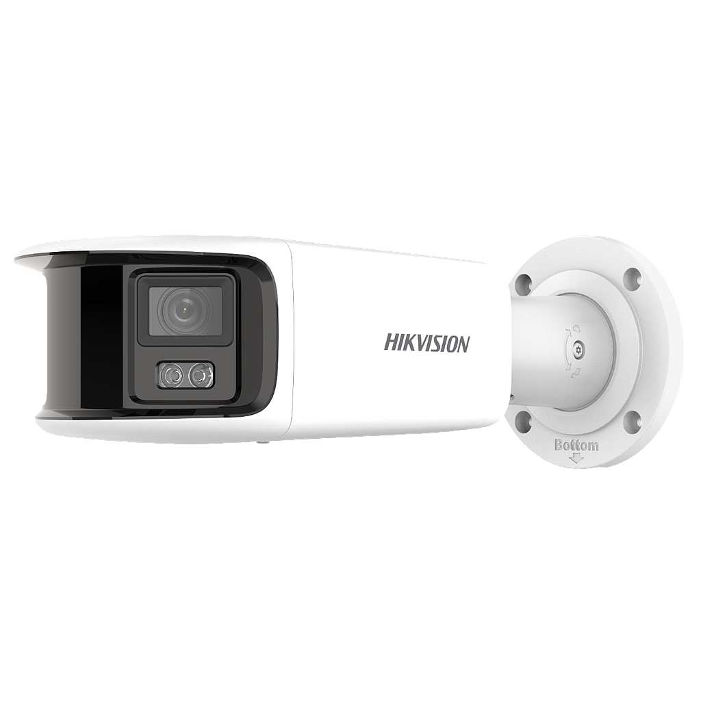 HikVision IP toru 8MP, 4mm, panoramic, 2objektiivi, ColorVu, mic, Live guard, IP67