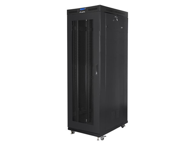 Lanberg 19&quot; v2 free-standing rack cabinet, 37U/800*1000 with glass door (flat pack), LCD, black
