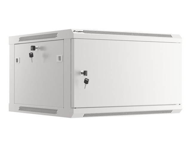 Lanberg 19&quot; wall-mount rack cabinet, 6U/600*600 with metal door (flat pack), grey