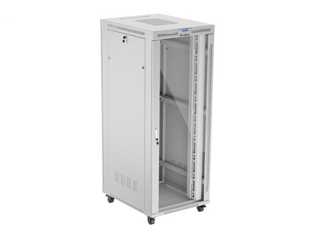 Lanberg 19&quot; v2 free-standing rack cabinet, 42U/600*1000 with glass door (flat pack), LCD, grey