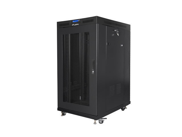 Lanberg 19&quot; v2 free-standing rack cabinet, 22U/800*1000 with mesh door (flat pack), LCD, black