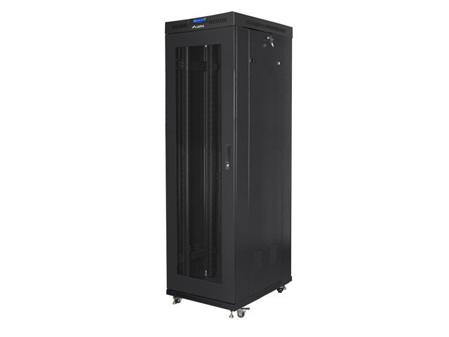 Lanberg 19" v2 free-standing rack cabinet, 42U/600*1000 with mesh door (flat pack), LCD, black
