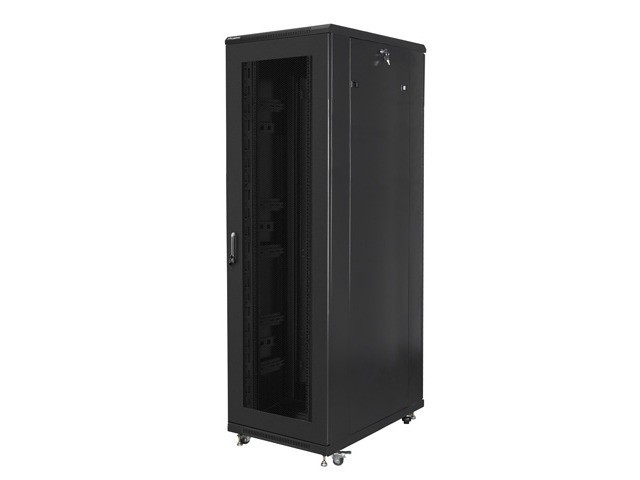 Lanberg 19" free-standing rack cabinet, 42U/800*1000 with mesh door (flat pack), black