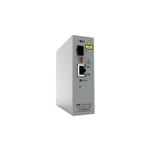 Allied Telesis 10/100/1000T to 100X/1000X SFP industrial temp Gigabit media converter