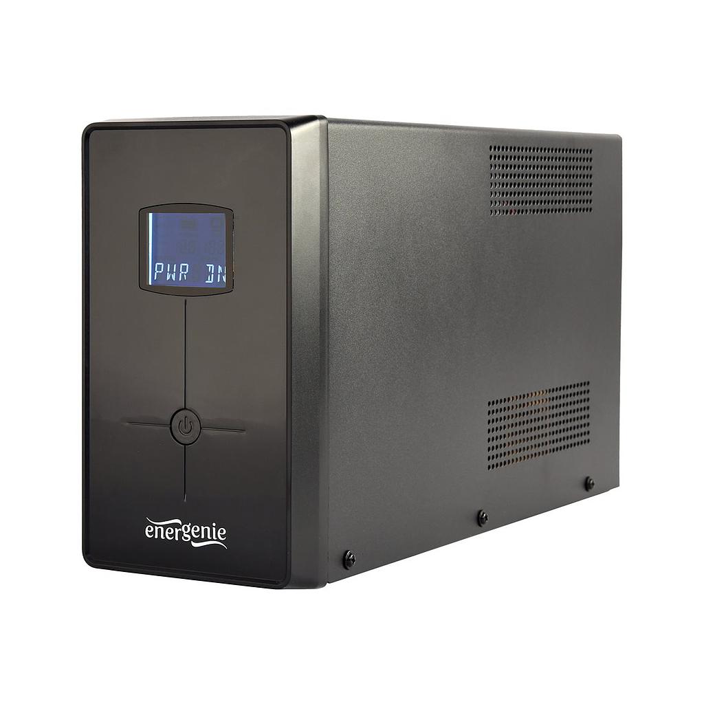 Energenie by Gembird line-interactive UPS 2000VA/1200W, 2*Schuko 3*IEC 230V out, USB, LCD display