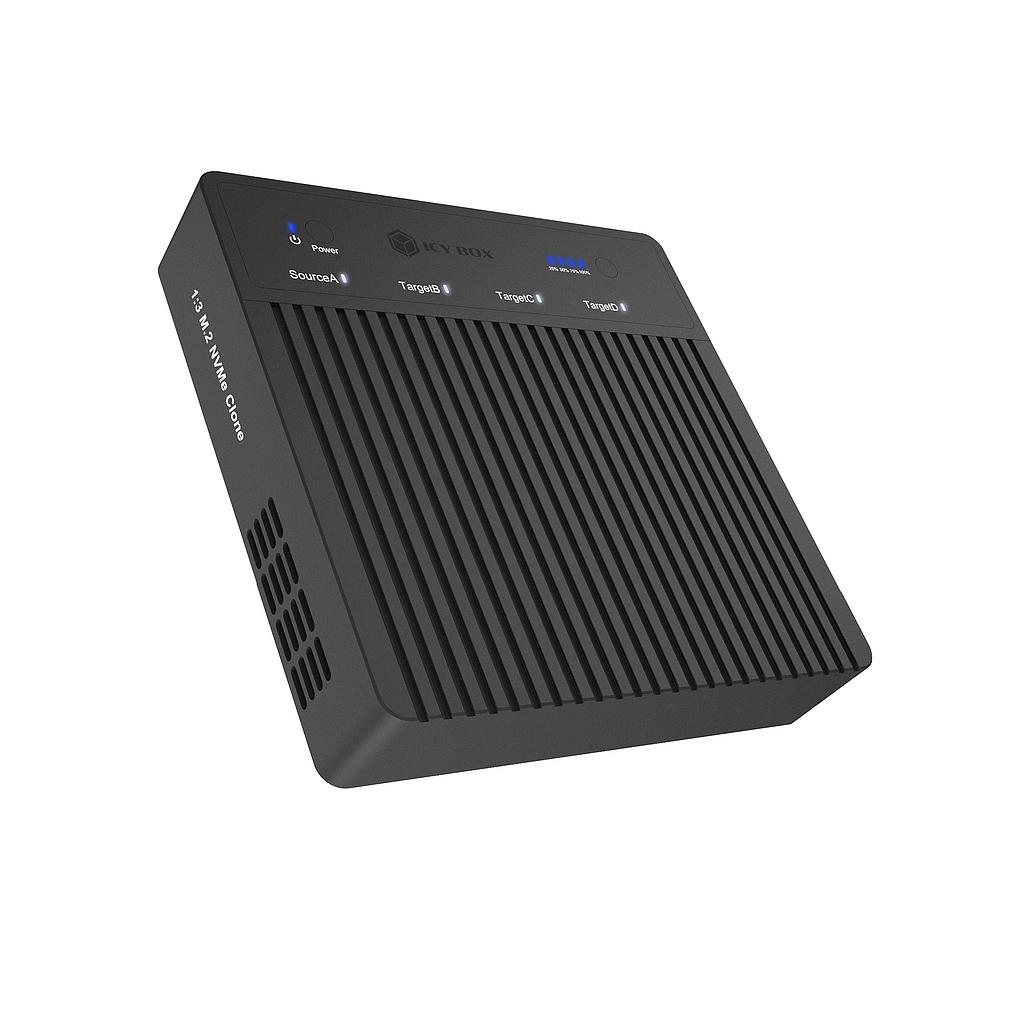 Raidsonic 4-bays USB4® docking &amp; clonestation (1:3 clone) for NVMe M.2 SSD