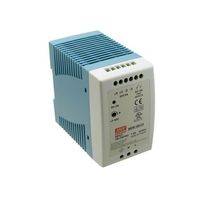 MeanWell toiteplokk DIN-liistule, 100W 24V 4A
