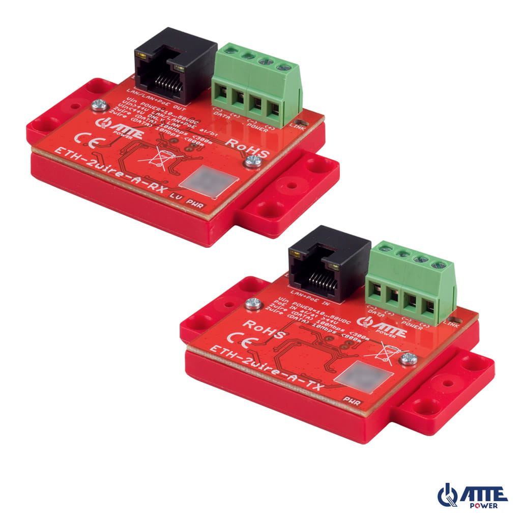 Set for 10/100Mbps LAN + PoE transmission over 2 wires