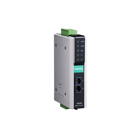 Moxa 1 port RS-232/422/485 advanced Modbus TCP to serial communication gateway