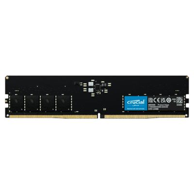 Crucial 32GB memory module, DDR5 SDRAM 5600MHz DIMM 288-pin, CL46, 1.1V, unbuffered, on-die ECC 