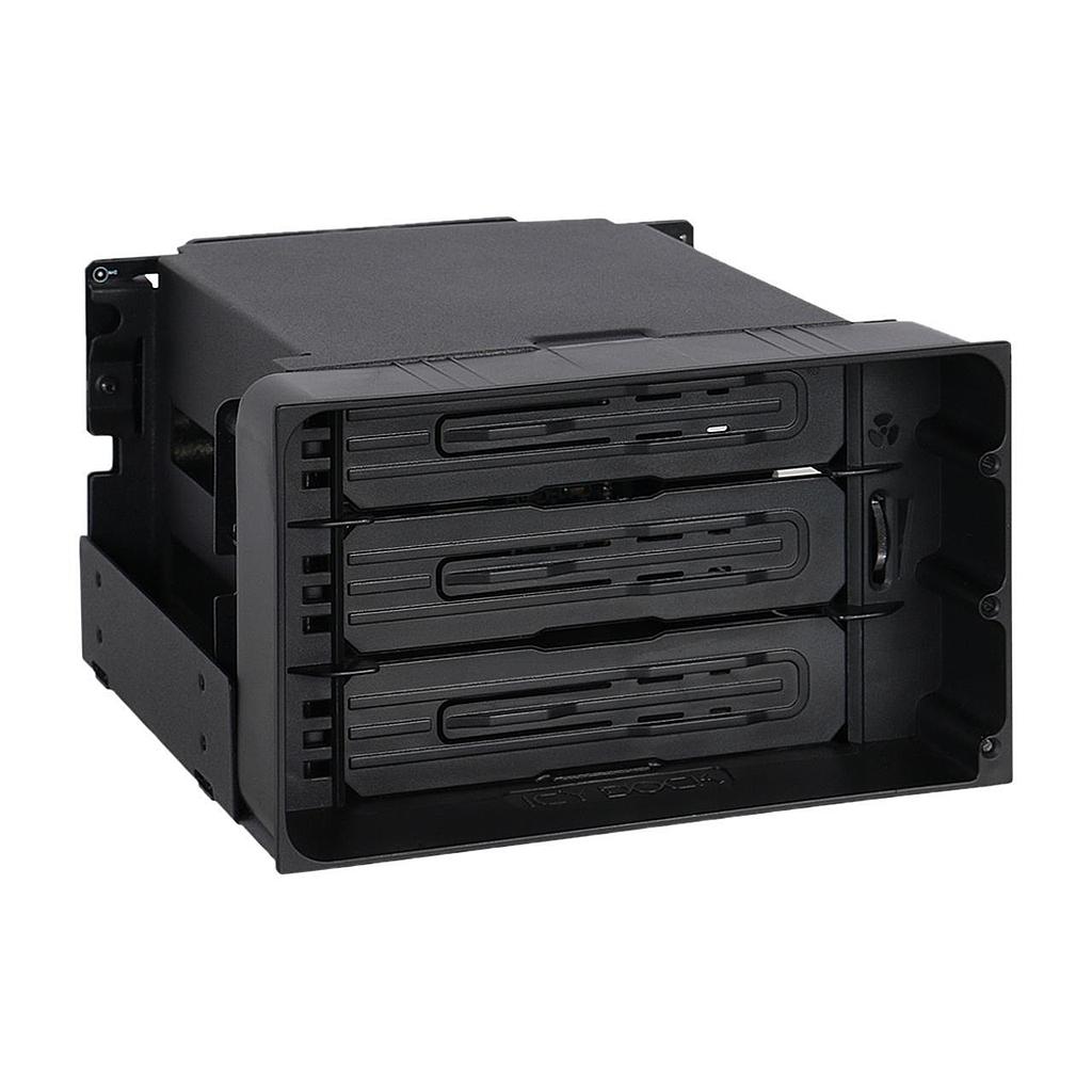 3 bay 3.5" SATA III 6Gbps/SAS III 12Gb/s HDD backplane, tray-less, 6Gbps, 2*5.25"