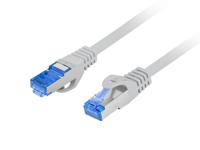 Cat6A Ethernet patch cable S/FTP LSZH CCA 1.5m, grey, fluke passed