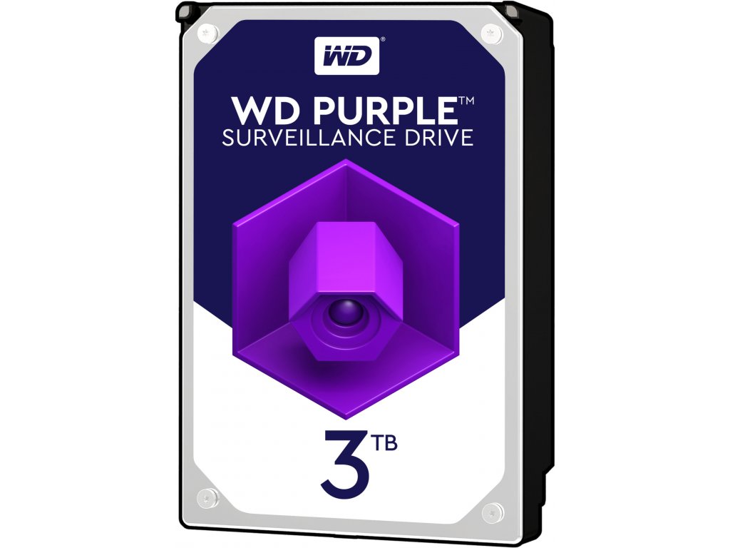 Western Digital 3TB WD Purple Surveillance HDD - 5400 rpm, SATA 6 Gb/s, 64MB Cache, 3.5"